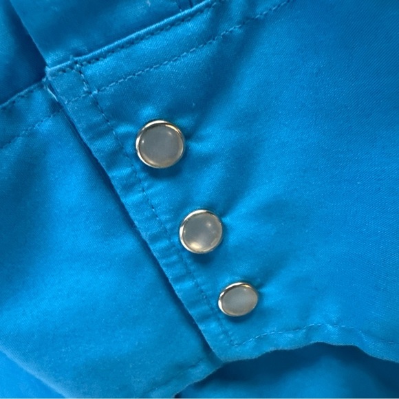 Vintage Sheplers Western Shirt Men's XL 18-37 Blue Cowboy Long Sleeve Pearl Snap - Picture 4 of 6